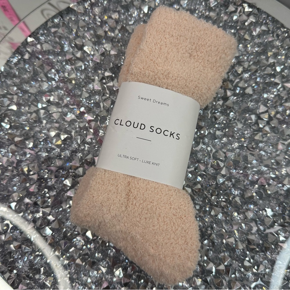 Cloud Socks ultrasoft, sweet dreams, light, pink, Plush Cozy Socks - Peach